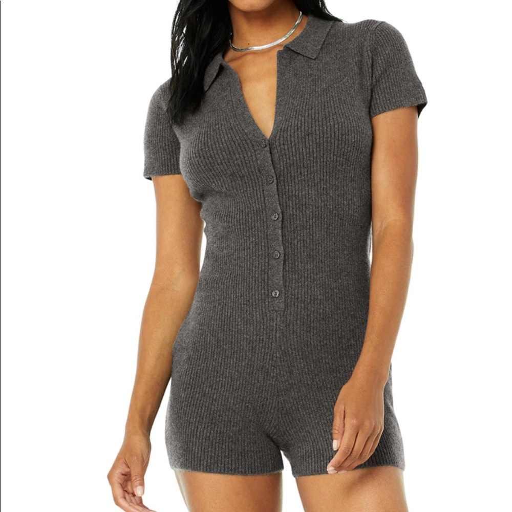 ALO Cashmere Ribbed Staycation Playsuit